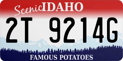 ID license plate 2T9214G