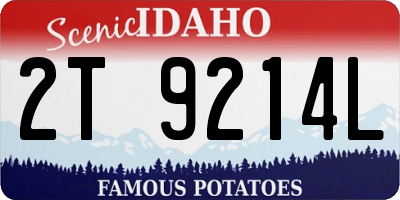 ID license plate 2T9214L