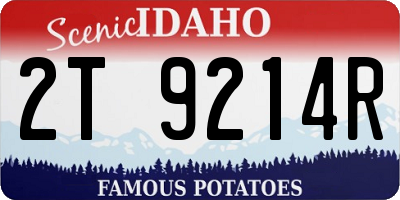ID license plate 2T9214R