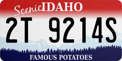 ID license plate 2T9214S
