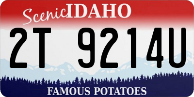 ID license plate 2T9214U