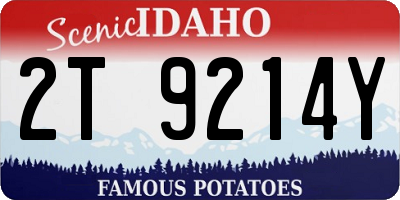ID license plate 2T9214Y
