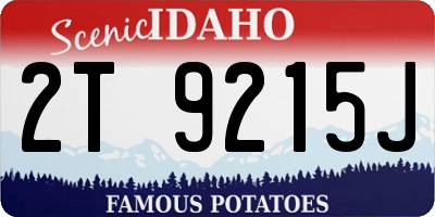 ID license plate 2T9215J