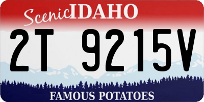ID license plate 2T9215V
