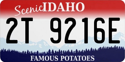 ID license plate 2T9216E
