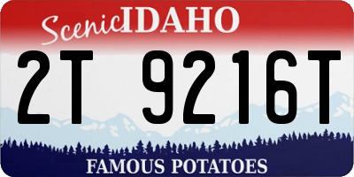 ID license plate 2T9216T