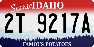 ID license plate 2T9217A