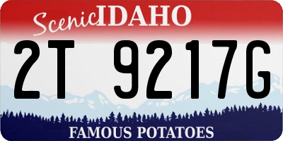 ID license plate 2T9217G