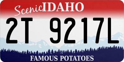 ID license plate 2T9217L
