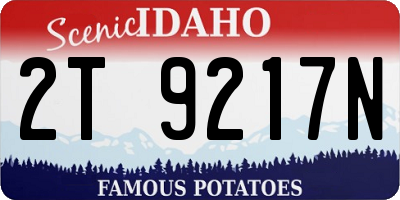 ID license plate 2T9217N