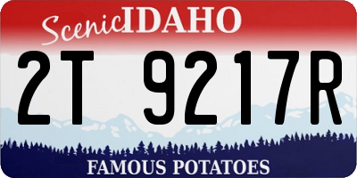 ID license plate 2T9217R