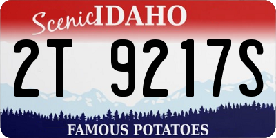 ID license plate 2T9217S