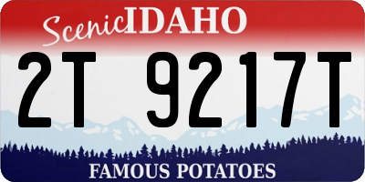 ID license plate 2T9217T