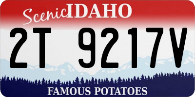 ID license plate 2T9217V