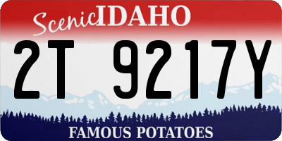 ID license plate 2T9217Y