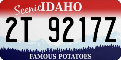 ID license plate 2T9217Z