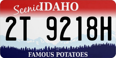 ID license plate 2T9218H