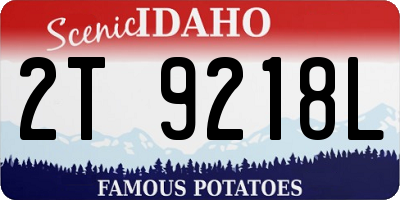 ID license plate 2T9218L