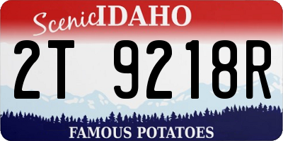 ID license plate 2T9218R