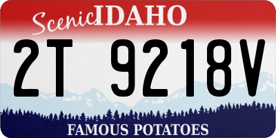 ID license plate 2T9218V