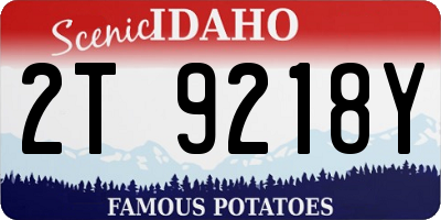 ID license plate 2T9218Y