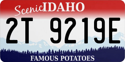 ID license plate 2T9219E