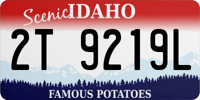 ID license plate 2T9219L