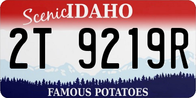 ID license plate 2T9219R