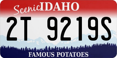 ID license plate 2T9219S