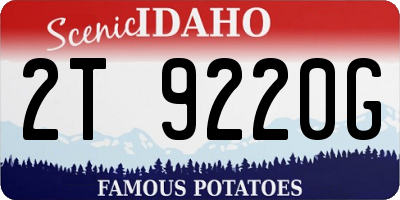 ID license plate 2T9220G