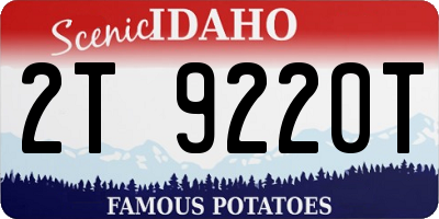 ID license plate 2T9220T