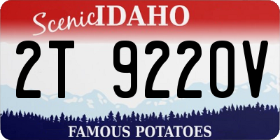 ID license plate 2T9220V
