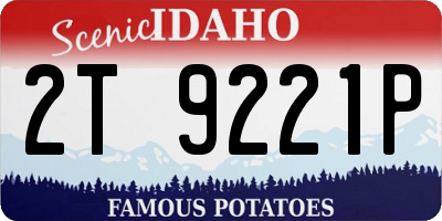 ID license plate 2T9221P