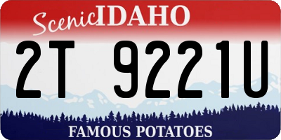 ID license plate 2T9221U