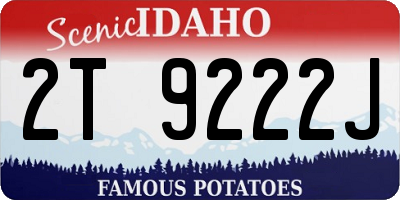 ID license plate 2T9222J