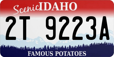 ID license plate 2T9223A