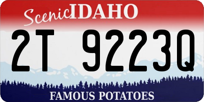 ID license plate 2T9223Q