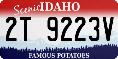 ID license plate 2T9223V