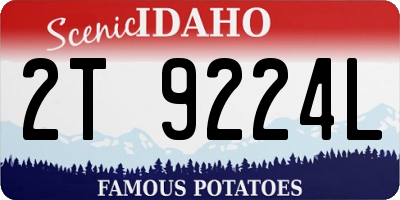 ID license plate 2T9224L