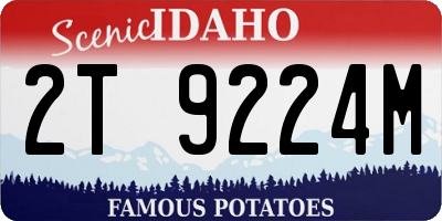 ID license plate 2T9224M
