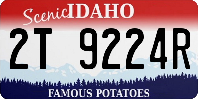 ID license plate 2T9224R