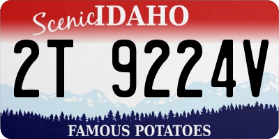 ID license plate 2T9224V