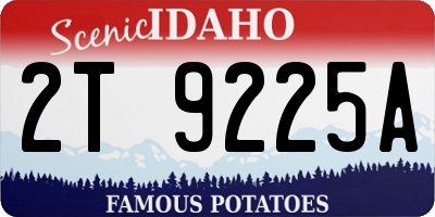 ID license plate 2T9225A