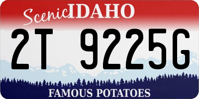 ID license plate 2T9225G