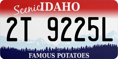 ID license plate 2T9225L