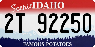 ID license plate 2T9225O