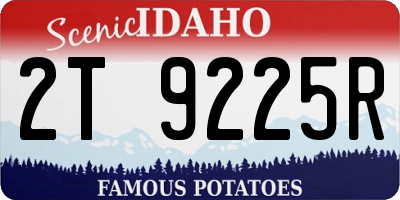 ID license plate 2T9225R