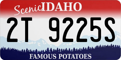 ID license plate 2T9225S