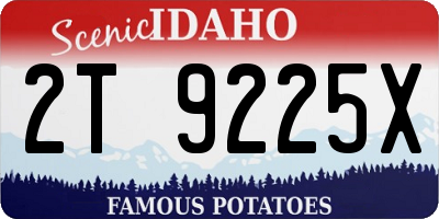 ID license plate 2T9225X