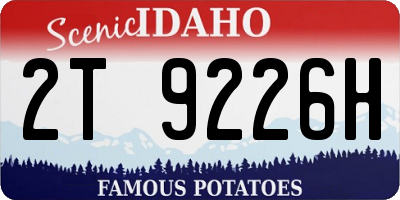 ID license plate 2T9226H